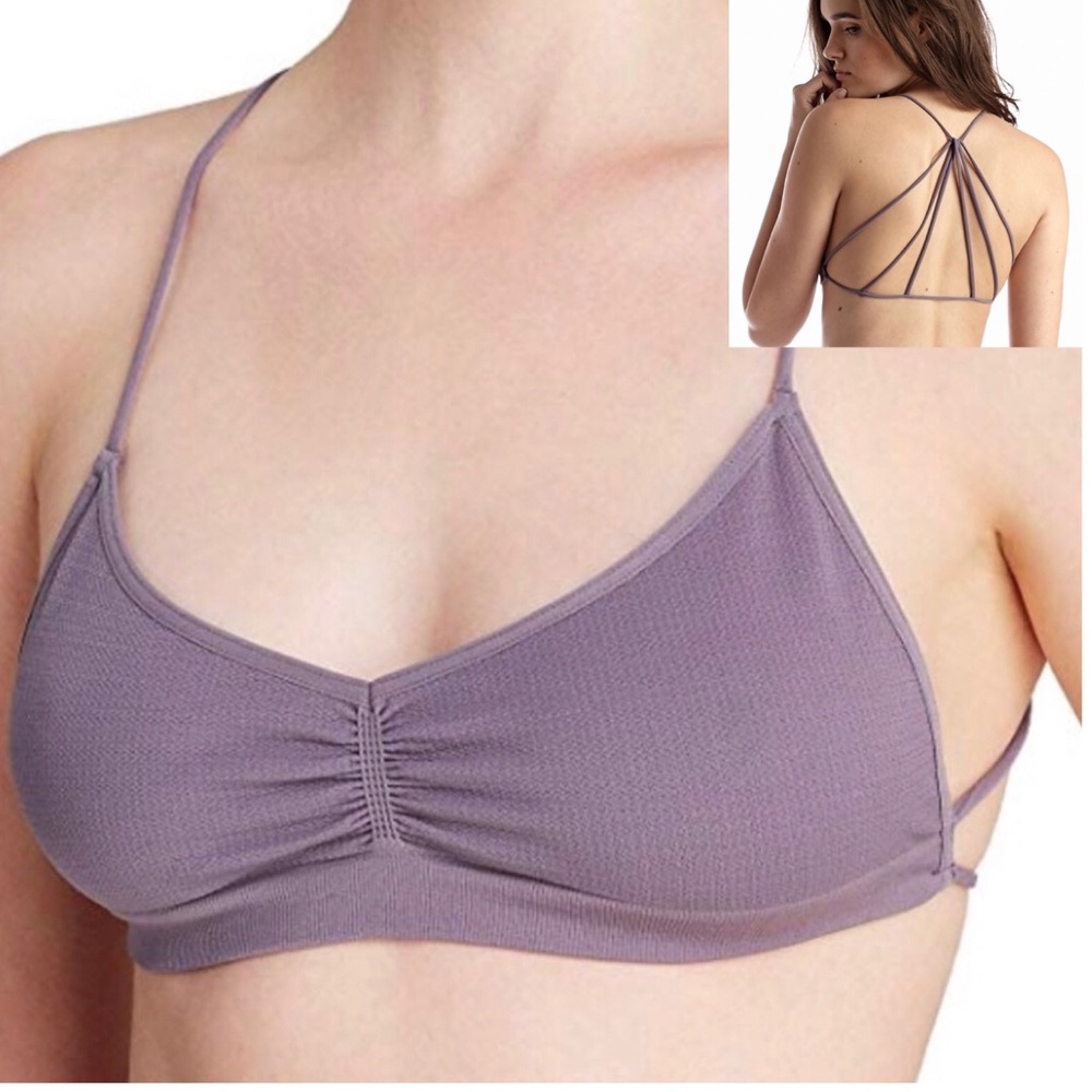 Free People Graphite Strappy Back Bralette